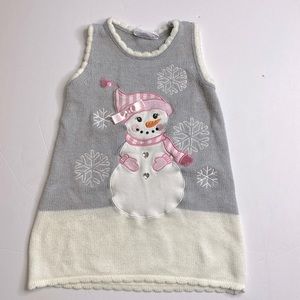 Bonnie Jean Kids’ Snowman Holiday Sweater Dress